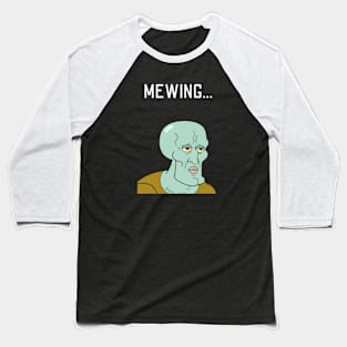 squidward mewing Baseball T-Shirt